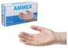 AMMEX Professional Vinyl Disposable Exam Gloves Medium Clear Powder Free 100 pk