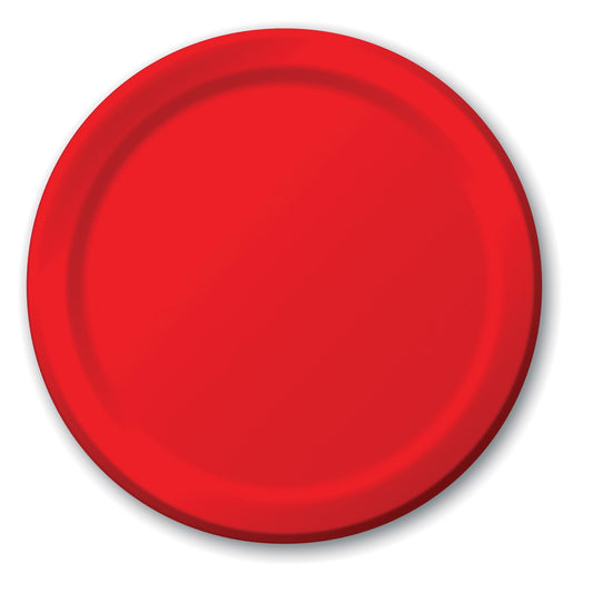 Creative Converting 791031B 7" Classic Red Lunch Plate 24 Count                                                                                       