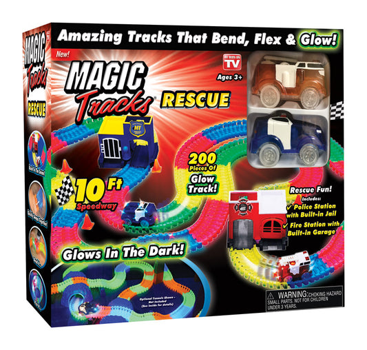Magic Tracks  As Seen On TV  Car Race Tracks  Metal/Plastic/Polyester  Multi-Colored  200 pc.