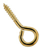 National Hardware 0.06 in. D X 11/16 in. L Polished Brass Screw Eye 5 lb. cap. 7 pk