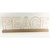 Gerson  Battery Operated Peace Sign  LED Christmas Decoration  Metal  1 each