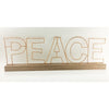 Gerson  Battery Operated Peace Sign  LED Christmas Decoration  Metal  1 each