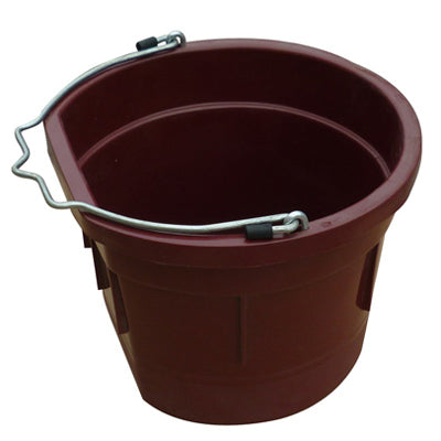 Utility Bucket, Flat Sided, Deep Red Resin, 8-Qts.