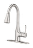 OakBrook  Tucana  One Handle  Brushed Nickel  Pulldown Kitchen Faucet with Motion Sensor