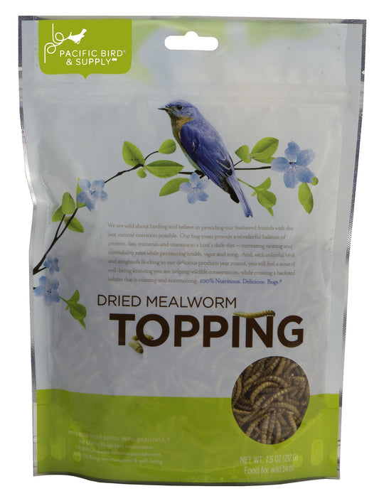 Pacific Bird & Supply Co Inc Pb-0061 7.5 Oz Dried Mealworm Topping
