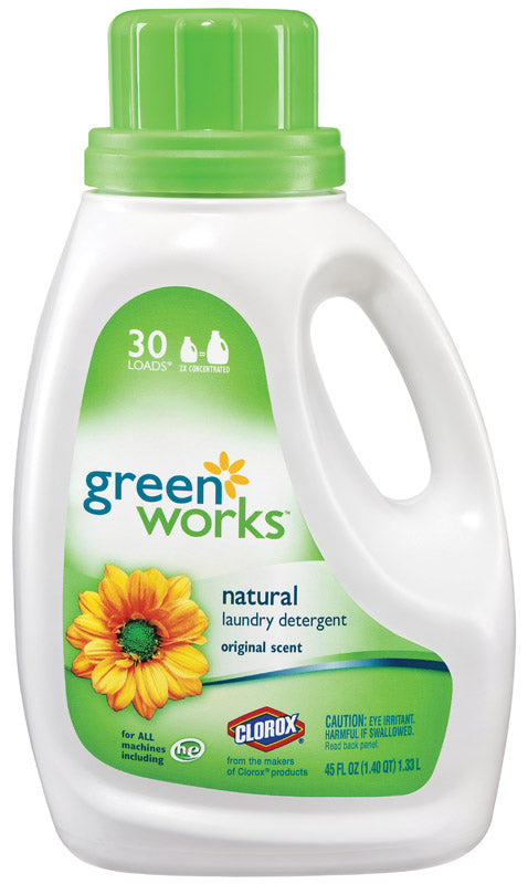 Green Works Natural Laundry Liquid Detergent Original Scent 45 Oz
