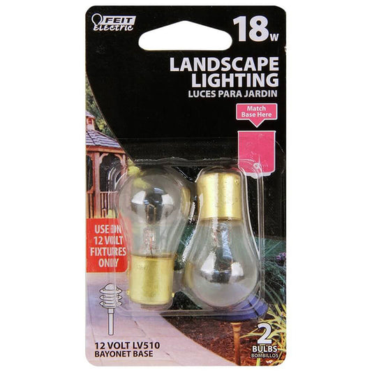 Feit Electric 18 W T5 Landscape and Low Voltage Incandescent Bulb Bayonet Clear 2 pk