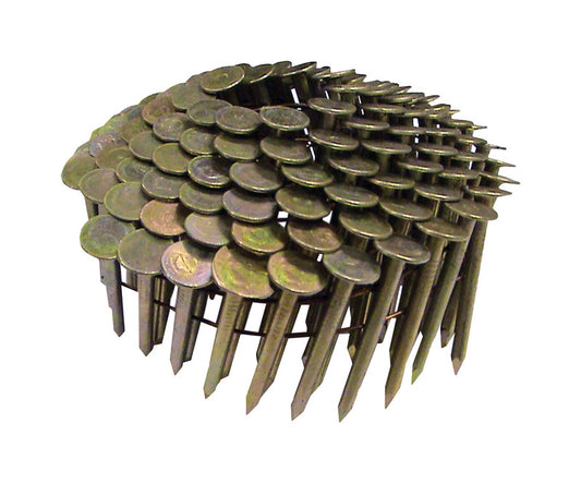 National Nail  Pro-Fit  1-3/4 in. .120 Ga. Angled Coil  Roofing Nails  15 deg. Smooth Shank  7200 pk