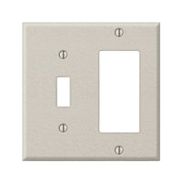 Amerelle Contractor Metallic 2 gang Steel Rocker/Toggle Wall Plate 1 pk