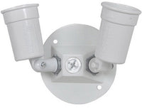White Weatherproof Double Lampholder