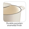 5.5 Qt Enameled Cast-Iron Series 1000 Covered Round Dutch Oven - Matte White