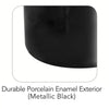 Ceramica Deluxe 6 Qt Ceramic Covered Stock Pot - Black