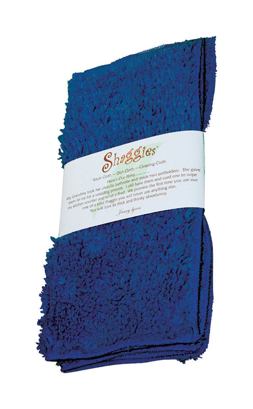 Janey Lynn's Designs Shaggies Out Of The Blue Cotton Multipurpose Dishcloth 2 pk (Pack of 6)