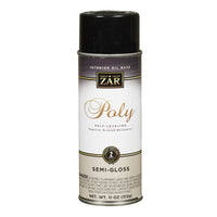 Zar 33007 11 Oz Clear Semi-Gloss Interior Oil Base Poly Ultraviolet Spray (Pack of 6)