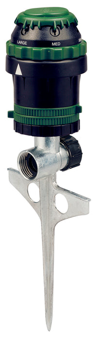 Orbit Black 3500 sq. ft. Coverage Area H2O 6-Gear Drive Zinc Spike Base Sprinkler