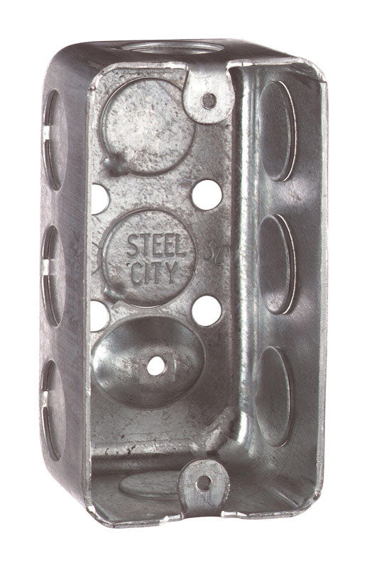 Steel City 13 cu in Rectangle Galvanized Steel 1 gang Utility Handy Box Silver