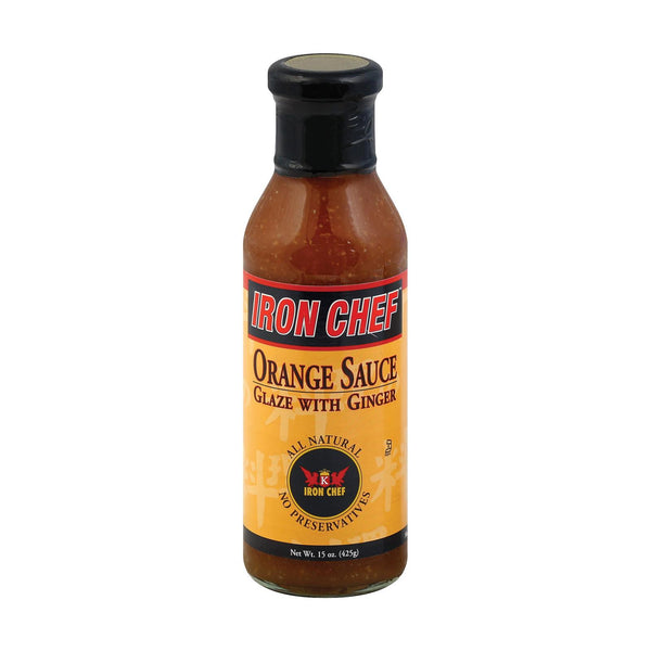 Salsa y glaseado Iron Chef - Naranja y jengibre - Caja de 6 - 15 oz.
