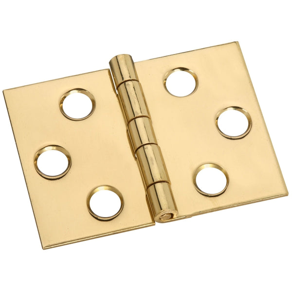 Bisagra de escritorio de latón de National Hardware de 1-1/2 pulg. de ancho x 2 pulg. de largo, paquete de 1
