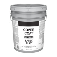 Valspar Cover Coat Flat White Wall and Trim Paint 5 gal