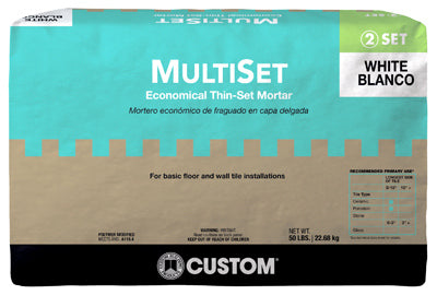 Custom Building Products Multi-Set White Modified Thin-Set Mortar 90 sq. ft. Coverage, 50 lbs.