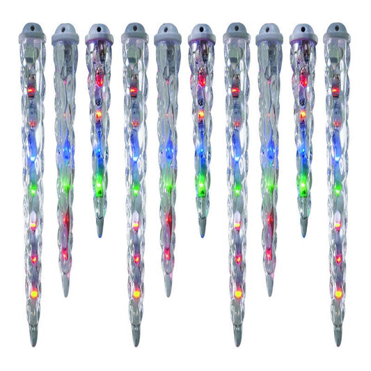 Sienna LED Multicolored 10 ct Icicle Christmas Lights 9 ft.