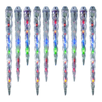Sienna LED Multicolored 10 ct Icicle Christmas Lights 9 ft.