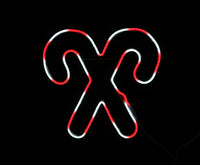 Star Bright  LED Double Candy Cane  Silhouette  Red/White  Metal/Plastic  1 pk
