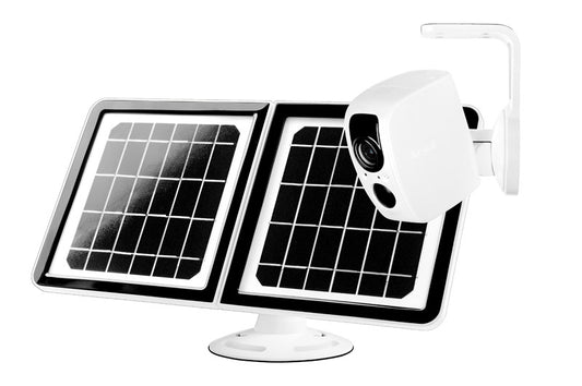 Tend Secure  Lynx Solar  Solar Powered  Outdoor  White  Security Camera