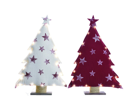 Decoris LED Fabric Tree Christmas Decoration Assorted Polyester 1 pk (Pack of 2)