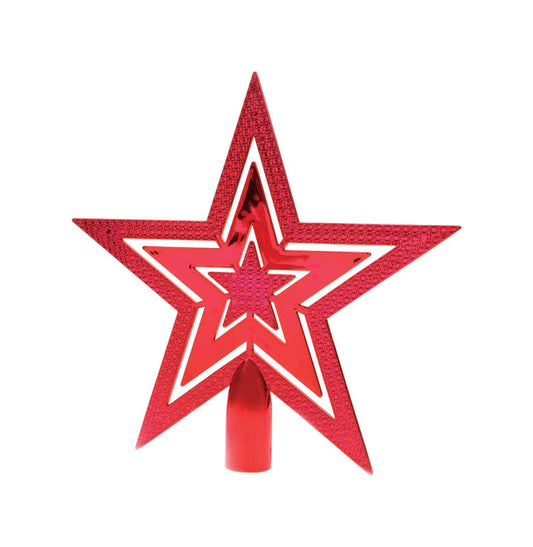Celebrations Star Star Ornament Red Plastic 1 pk (Pack of 12)