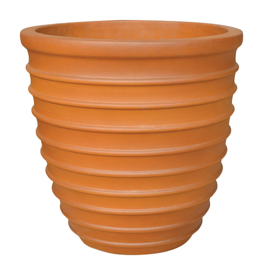 Southern Patio 10.24 in. H X 10 in. W Ceramic Beehive Planter Terracotta