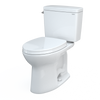 TOTO® Drake® Two-Piece Elongated 1.28 GPF Universal Height TORNADO FLUSH® Toilet with CEFIONTECT® and SoftClose® Seat, WASHLET®+ Ready, Cotton White - MS776124CEFG#01