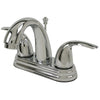 Ultra Faucets Polished Chrome Centerset Bathroom Sink Faucet 4 in.