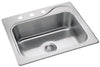 Sterling Southhaven Stainless Steel Top Mount 22 in. W X 25 in. L Single Bowl Kitchen Sink Silver