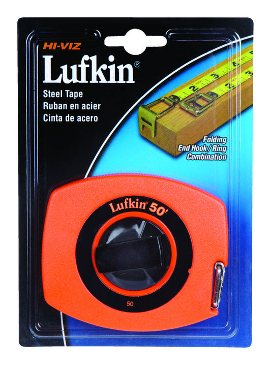 Lufkin 50 ft. L X 0.38 in.   W Hi-Viz Tape Rule 1 pk