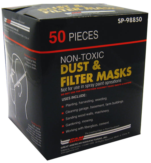Gam Sp98850 Dust & Filter Masks 50 Count