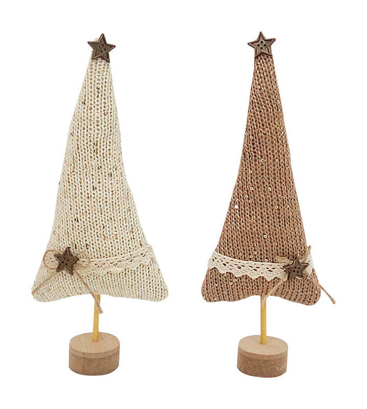 Celebrations  Home  Fabric Tree  Christmas Decoration  Assorted  Polyester  1 pk (Pack of 6)