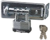 Master Lock Bright Laminated Steel 4-1/2 in. L Hasp and Padlock 1 pk
