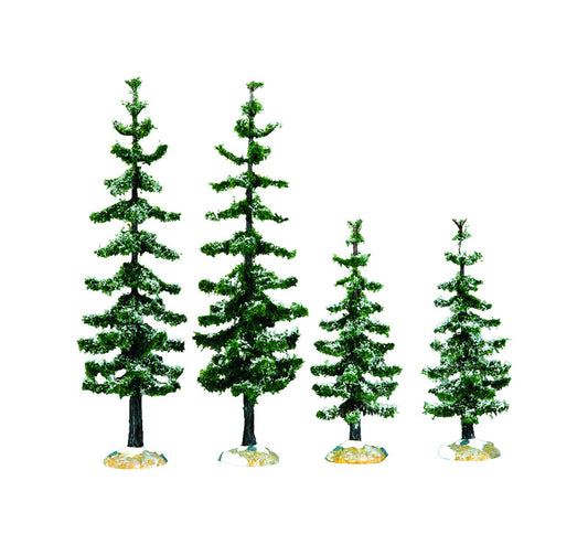 Lemax Blue Spruce Trees Village Accessory Green Porcelain 1 each (Pack of 6)