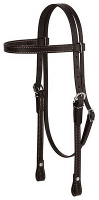 Horse Browband Headstall, Black Brahma Webb
