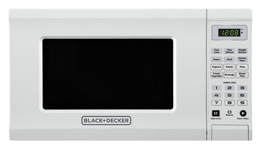 Black and Decker  0.7 cu. ft. White  Microwave  700 watts