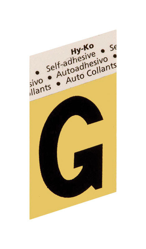 Hy-Ko 1-1/2 in. Black Aluminum Letter G Self-Adhesive 1 pc. (Pack of 10)