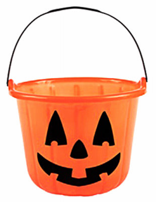 Trick Or Treat Halloween Pumpkin Bucket, 9 x 7-In.