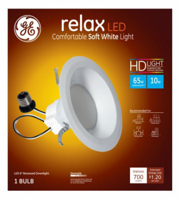 Relax HD LED Recessed Lighting Bulb, Soft White, 700 Lumens, 10-Watts