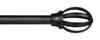 Kenney Matte Black Fast Fit Lilly Curtain Rod 36 in. L X 66 in. L