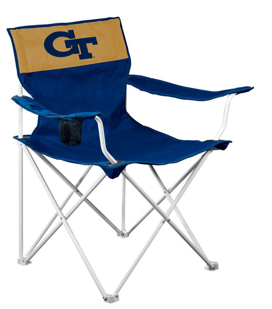 Logo Brands Navy Blue Georgia Tech Sport Quad Chair