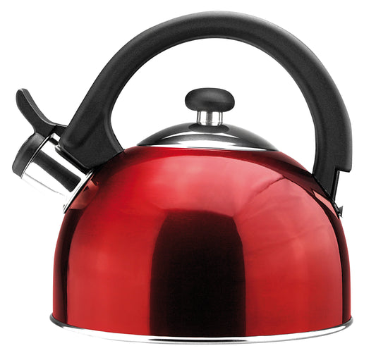 Sabal Red Stainless Steel 2.1Qts. Tea Kettle