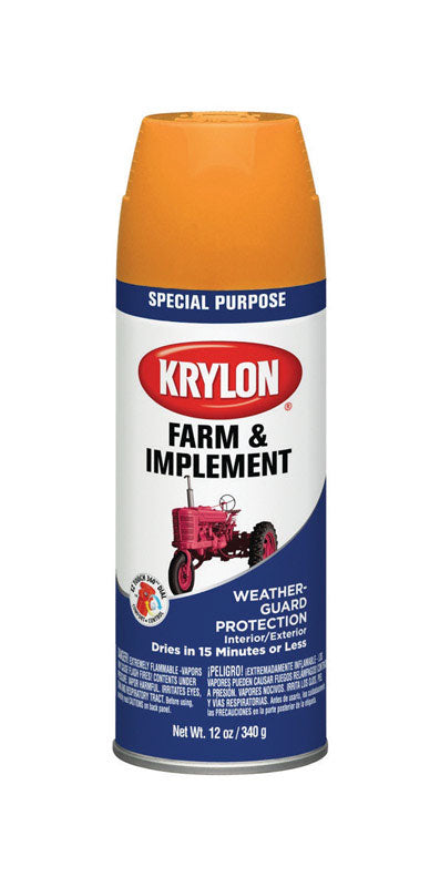 Krylon Gloss Allis Orange Farm & Implement Spray Paint 12 oz. (Pack of 6)