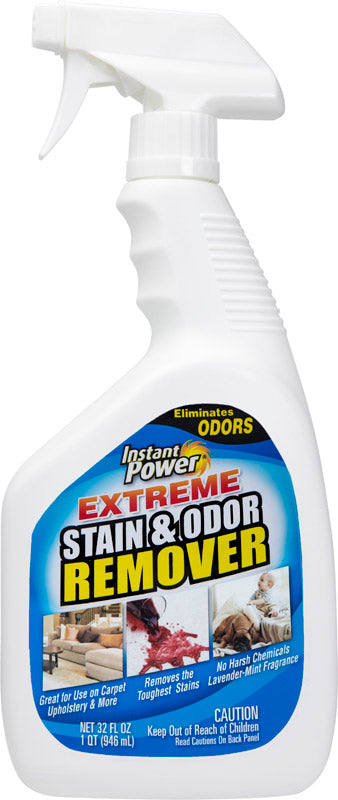 Instant Power No Scent Stain and Odor Remover 32 oz Liquid (Pack of 6).