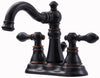 Ultra Faucets Signature Oil Rubbed Bronze Centerset Bathroom Sink Faucet 4 in.
